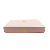 Emballage cadeau en carton écologique rose de qualité supérieure, matériaux recyclés pour le support de crème pour les yeux et les éponges de maquillage, gaufrage, laminage mat, marque