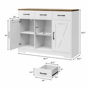 La cómoda moderna de pie se puede utilizar como cómoda y como almacenamiento de ropa para el dormitorio de los niños - Product Image 5