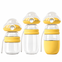 Botella de Agua Portátil 2 en 1 para Perros con Contenedor de Comida, Dispensador de Agua para Mascotas a Prueba de Fugas para Paseos y Viajes, con Logotipo Personalizado