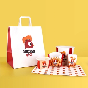 Personnalisé à emporter emballage alimentaire rapide poulet frit famille seau frites Burger poulet aile pépites papier bol tasse - Product Image 3