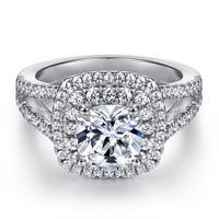 S925 Sterling Silver Micro-set Zircon Anneaux Bijoux De Mode pour Proposition De Mariage Des Femmes Simple Couple Cadeau pour Les Fêtes