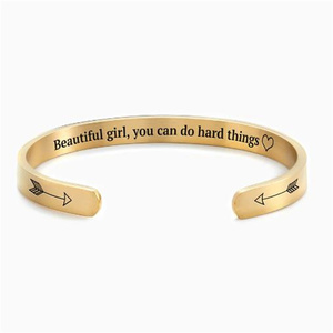 Bijoux inspirés, vous pouvez faire des choses dures, manchette, Bracelet, vous êtes magique, pas sœurs par sang, mais sœurs par coeur - Product Image 1