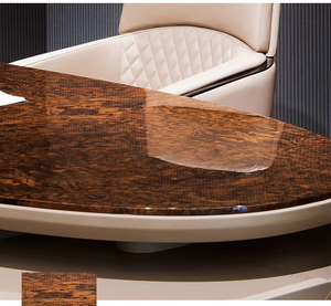 Fauteuil de bureau haut de gamme en acier inoxydable pour salle d'étude, revêtement en cuir microfibre, fauteuil de direction - Product Image 4