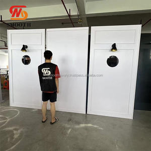 Suave moderno personalizado boda telón de fondo soporte suministros nuevo diseño telón de fondo Led acrílico Pvc blanco rectángulo telón de fondo - Product Image 1