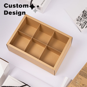 Boîte à gâteaux personnalisée avec logo, 2 à 8 compartiments pour boulangerie, sushis, cupcakes, gâteaux de lune, biscuits - Boîte cadeau tiroir en matériaux recyclés - Product Image 4