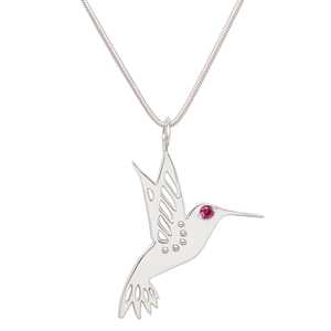 Significato collana colibrì 925 argento zircone colibrì collana - Product Image 3