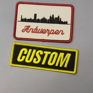 China Factory Custom Clothing Woven Fabric Eco-Friendly Iron-on Embroidered Patches Lace Logo Embroidered Patches Hat <b>Badges</b> - Product Image 1