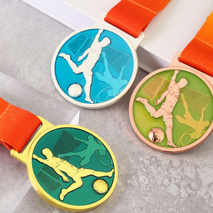 Medallas Deportivas de Fútbol Personalizadas de Aleación de Zinc con Impresión UV 3D, Medallas de Premio al por Mayor para Campeones de Torneos de Fútbol, Trofeo, Premio - Product Image 5