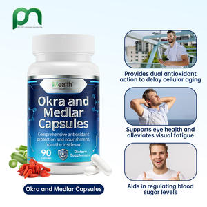 Compléments alimentaires à base de plantes pour hommes, capsules d'okra - Énergie, vitalité et stimulation de l'immunité, végétalien, faible teneur en sucre et en matières grasses, non destiné aux adolescents - Product Image 3
