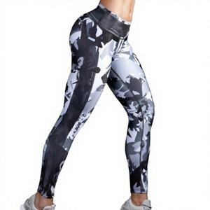 Conjunto de Leggings de Yoga de 2 Piezas para Mujer, de la Mejor Calidad, Sólido, Resistente al Viento, con Estampado Personalizado, Cintura Alta, para Entrenamiento, Fitness y Actividades Deportivas - Product Image 3