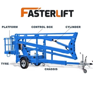 Nacelle élévatrice tractable Luck, plateforme de travail en hauteur 12m 24m, vente chaude - Product Image 4