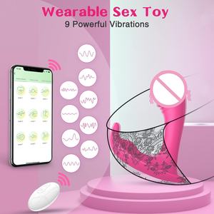 Vibrateur portable pour culotte, 9 modes de vibration, stimulation du point G et du clitoris, télécommande via application, vibrateur papillon pour femmes et couples - Product Image 4