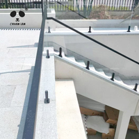 Chuanlan Garde-corps en acier satiné pour extérieur/intérieur, pour balustrade de terrasse, mur, escalier extérieur, avec accessoires de rail supérieur et pour balcon