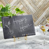 Lot de 6 sous-verres en verre d'ardoise petits sous-verres en pierre Mini plateau de service pour l'emballage de vaisselle de décoration de table à la maison