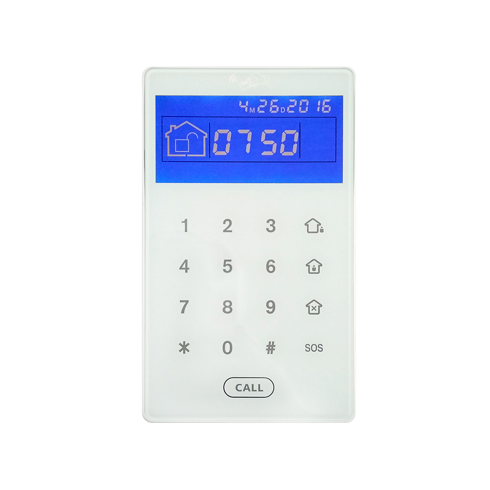 Keypad RF433MHZ/868MHZ komunikasi dua arah nirkabel PB-503R bekerja dengan sistem Alarm GSM rumah operasi Keypad nirkabel