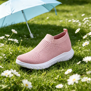 Scarpe Casual da Donna Autunnali Traspiranti con Tomaia in Maglia Fly Knit e Fodera in Rete, alla <span class=keywords><strong>Moda</strong></span>, Comode per Camminare, con Assorbimento degli Urti - Produzione di Fabbrica - Product Image 5