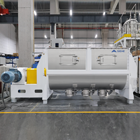 Mélangeur à ruban horizontal industriel SIEHE pour le mélange de produits chimiques et de poudres, capacité de 1000 L, moteur ABB//TECO, commande PLC