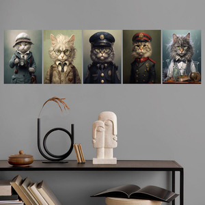 Drop Shipping Haute qualité Fashion Tin Wall Art Scientist Cats Work Metal Wall Print Magnet Mounted Poster for Teenager's Room - Product Image 5