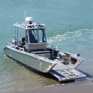 2022 ecocampro barco de alumínio de pouso personalizado, barco com console central de alta velocidade para venda, artesanato de pouso personalizado de 20ft
