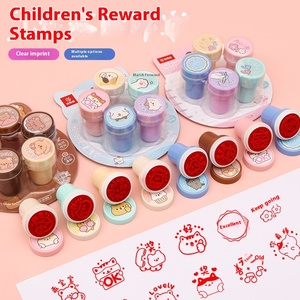 Kreativer Cartoon-Belohnung stempel Nettes kleines Plastik-DIY-Geschenk für Kindergarten lehrer kommentar Ermutigender Stempel für Großhandel - Product Image 3