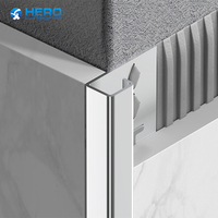 Accessoires de carrelage modernes de haute qualité, épaisseur 1 mm, profilés, entretoises, mosaïque, céramique, marbre, protection des bords des murs, profilés carrés en alliage d'aluminium