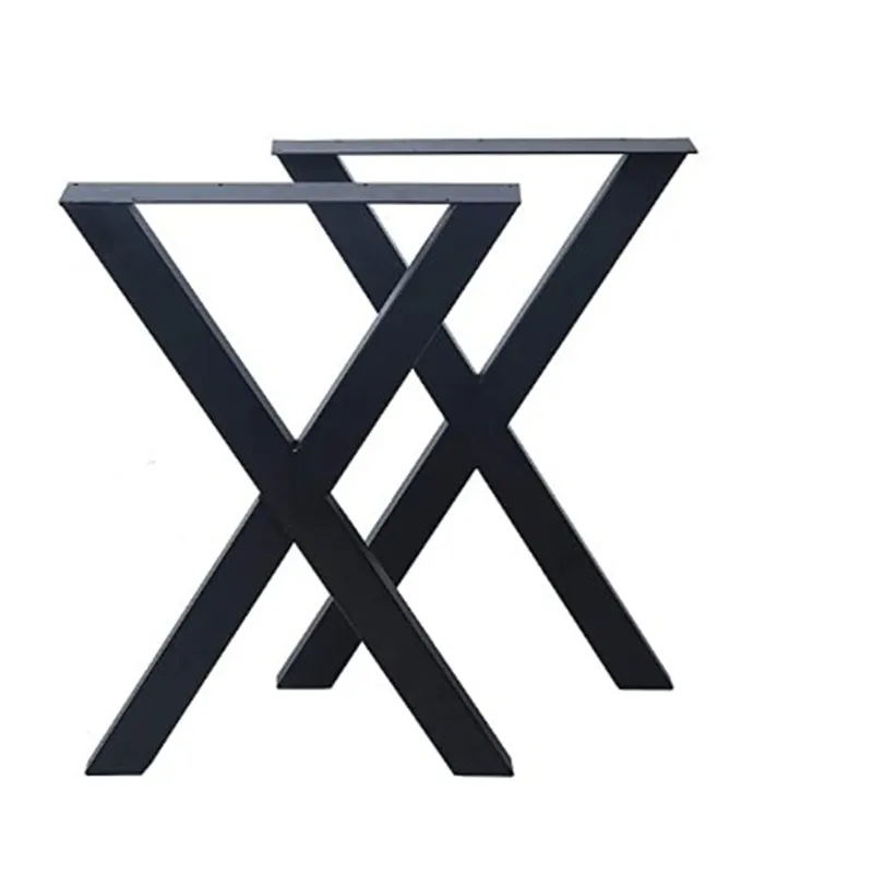 Cadres de table bureau bureau industriel en fonte supports de banc meubles modernes X acier café salle à manger pieds de table en métal pour table