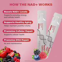 Complément Alimentaire Cellulaire NAD+ 1000mg Nicotinamide Riboside en Capsules et Poudre Instantanée, Énergie et Antioxydant, 30 Sachets