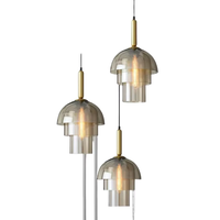 Lustre en verre de style industriel rétro, design minimaliste, pour comptoir de restaurant, café, bar, petite villa, chevet de lit