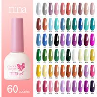 Ensemble de vernis à ongles en gel Nina 2021, marque privée, vente en gros, 60 couleurs, vernis émail, kits d'art des ongles pour filles, LED, durcissement en 30 secondes, longue durée