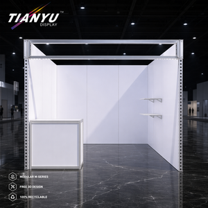 Stand de Exhibición Modular de Aluminio Personalizado de <span class=keywords><strong>3x3</strong></span> 10x10 pies para Ferias Comerciales, Sistema de Exhibición Portátil y Reutilizable con LED - Product Image 2