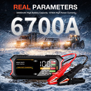 Démarreur de <span class=keywords><strong>batterie</strong></span> 12V 6700A Peak 32000mAh robuste <span class=keywords><strong>pour</strong></span> moto, camion, <span class=keywords><strong>bateau</strong></span> avec prise en charge des moteurs diesel jusqu'à 12L - Product Image 2