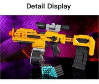 Pistola de juguete DIY popular al por mayor para niños disparador automático de espuma motorizado con 40 dardos de bala suave compatibles con NERF regalo de Navidad