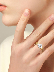 Bagues de Mariage et de Fiançailles en Argent Sterling Style <span class=keywords><strong>Luxe</strong></span> pour Hommes et Femmes avec Diamant et Moissanite, Bijoux de Mariage - Product Image 2