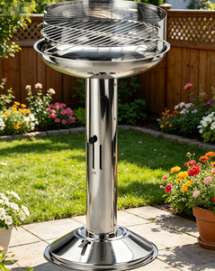 Nouveau design, barbecue portable d'extérieur en acier inoxydable de luxe, support vertical réglable, avec télécommande pour - Product Image 3