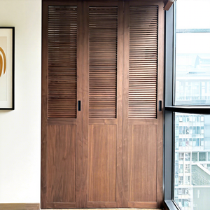 Porte Interne Pieghevoli a 2 Pannelli <span class=keywords><strong>in</strong></span> <span class=keywords><strong>Legno</strong></span> Massello Moderno Preverniciato Bianco per Case, Hotel e Magazzini - Product Image 2