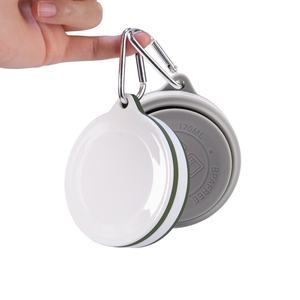 Ecológico 170ml/200ml taza de leche de silicona logotipo personalizado impreso plástico viaje plegable taza de café tazas con tapa y mosquetón - Product Image 4