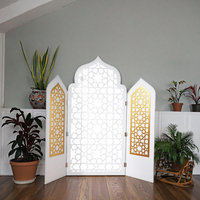 Décoration Murale Islamique Bestseller Nouvelle Collection : Silhouette de Mosquée en Bois Peint – Cadeau Idéal Ramadan pour la Maison