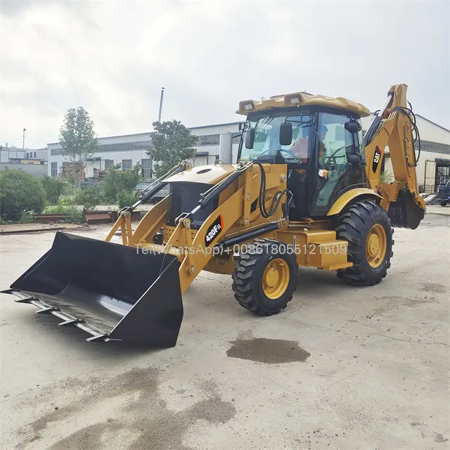 Marca usada Caterpillar 420F retroexcavadora a la venta en China, usada Original Cat 420F hecho en EE. UU.