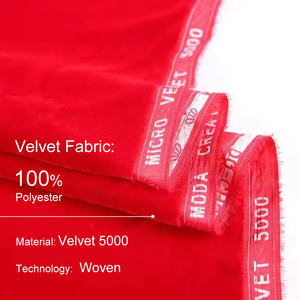 Tissu de velours de canapé Super Velboa coréen en poly tissé de style moderne 5000/9000 Micro pour les tissus de robe - Product Image 2