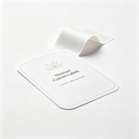 Étiquettes d'emballage de thé minimalistes Haoxuan OEM, film PP mat blanc, design épuré, autocollants imprimés pour contenants de thé