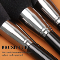 EMF 18 pièces ensemble de pinceaux de maquillage cheveux synthétiques noir professionnel haute qualité manche en bois brosses fond de teint fard à paupières cosmétiques