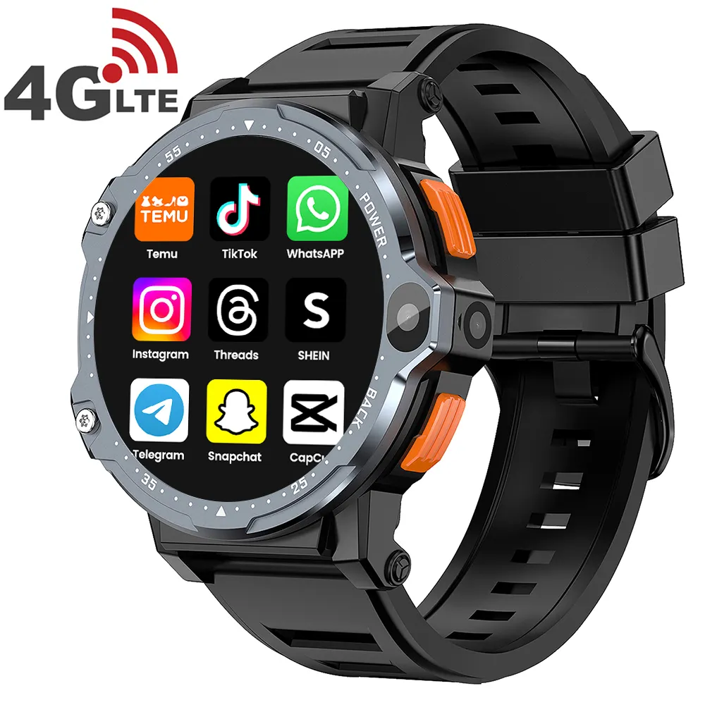 Venta caliente S8 Ultra PG999 Smartwatch Tarjeta Sim Android Teléfono móvil 4G LTE GPS WIFI Cámara de video 2GB + 4GB Hombres Reloj inteligente redondo