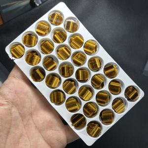 Double Flat Emerald Cut 10x13x2mm Natural Yellow Tiger Eye Gemstones - Product Image 2