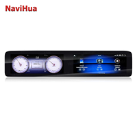 Naihua Speedometer instrumen GPS mobil Android, Speedometer mobil Dual 12.3 "Layar Upgrade GPS LCD untuk Mercedes Benz E Class W213 2017-2019