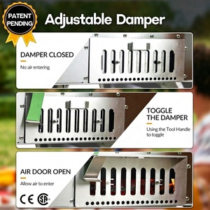Four à pizza extérieur compact à granulés de bois en acier inoxydable avec pieds pliables, durable et moderne pour la cuisson de pizzas - Product Image 6