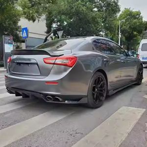 Kit de cuerpo de actualización de apariencia de ajuste perfecto tipo 3D para <span class=keywords><strong>Maserati</strong></span> <span class=keywords><strong>Ghibli</strong></span> fibra de carbono labio delantero falda lateral alerón trasero nuevo - Product Image 6