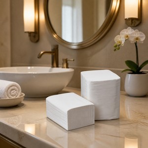 Rouleau de papier toilette doux en pâte de bois vierge, blanc, en forme de cube, paquet - Product Image 3