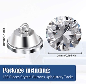 Phổ biến sofa nút xung quanh Acrylic kim cương thủy tinh trang trí Nail <span class=keywords><strong>Upholstery</strong></span> pha lê nút tack cho đồ nội thất - Product Image 2