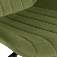 Chaise de bureau à carreaux Taylor, mousse en velours vert
