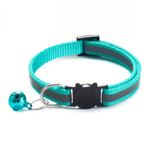 Nuevo <span class=keywords><strong>Collar</strong></span> Ajustable de Nailon para Mascotas con Campana, Bonito, Duradero y con Función de Liberación Rápida para Perros y Gatos - Product Image 1